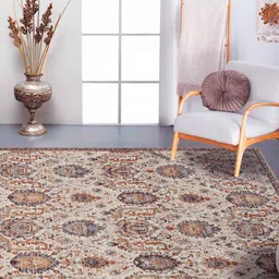 kaleen india Brown Vintage Polyester 3' X 5' Machine Made Carpet image 3