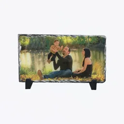 rn collections Customized Stone Photo Frame Rectangle Shape Pack of 1 (21*12cm) 9 inch stone image 4