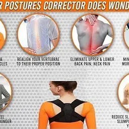 rich club Premium & Adjustable Back Brace For Clavicle To Support Neck, Back and Shoulder Posture Corrector image 4