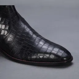 leather need Men’s Stealth LX Chelsea Boots | Black Ebony | Stylish & Comfortable Boots For Men image 5