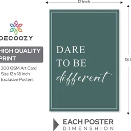 decoozy Workout & Success Motivational Poster | Home Office Café Gym Bedroom Decor for Students Pack of 6 Paper Print image 5