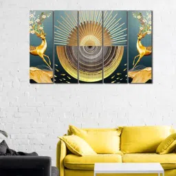Abstract Geometry MDF Art Panel Set of 5-image-13