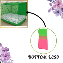 sr enterprise Double Bed (6'x7' Ft) Premium Green Color HDPE - High Density Poly Ethylene Washable Adults Mosquito Net image 4