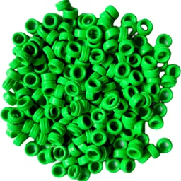 harry enterprises Green Hard Rubber 80 pcs Pigeon Foot Ring Bird Shoulder Guard image 1