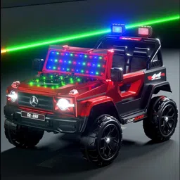 jn creations 12V 4X4 Battery Operated Ride On Ford MI-999 Jeep with Swing & Remote Control Jeep Battery Operated Ride On image 1