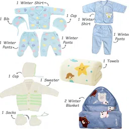 fareto 44 in 1 New Born Baby Complete Winter Items Combo(0-6 Months) image 5