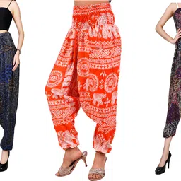 fusfus Printed Rayon, Cotton Women Harem Pants-picture-24