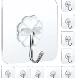 10PCS Flower Adhesive Wall Hooks for Wall Hanging Coats, Keys, and Heavy Items Door Hanger-image-17