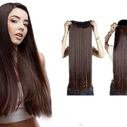 d-divine Soft Synthetic Clip in ExtensionExtension Brown Hair Extension image 3