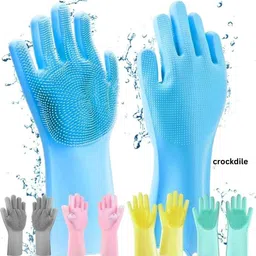 Rubberized Silicone Gloves for Cleaning Wet and Dry Glove-image-45