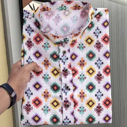 lazzly Men Printed Cotton Silk Straight Kurta-picture-12