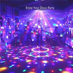 sarvatr 360 Degree LED Crystal Rotating Bulb Magic Disco LED Rotating Bulb Light Lamp Single Disco Ball image 5