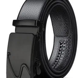 roversole Men Formal, Casual, Party, Evening Black Artificial Leather, Texas Leatherite Belt-picture-18