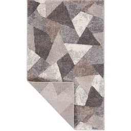 sapana carpet-mats Cream Geometric Wool 4 Ft X 6 Ft Machine Made Carpet image 2