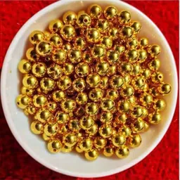 8 MM GOLDEN BEADS 200 PCS FOR CRAFT, EMBROIDERY AND JEWELLERY WORK-image-24