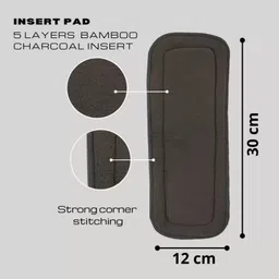 granuler dd BABYfe310009 Cloth Button Diaper Combo 1 diaper with black insert [2 pieces] image 4