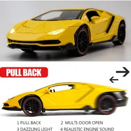 atri 1:24 Metal Die Cast Model LP770 Car Sports Vehicle With Lights Sound Open Door image 3