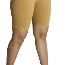 pinkshell Solid Women Beige Cycling Shorts-picture-14
