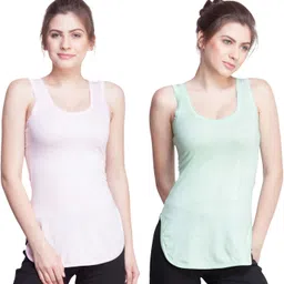 dollar missy Women Light Green, Pink Camisole image 1