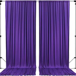 Windrop Solutions Purple Decoration Backdrop Curtain Background Wedding Parties 4x10Ft.| Set of 2 Reflector-image-43