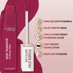 FORFOR Power Stay Set Of 2 Liquid Matte Lipstick -5ml Each-Pink Blush 10-Sandy Nude 21 image 4