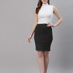 Friskers Pack of 2 White Solid Crop Top image 2