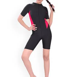 Fiesta Clara Colourblocked Round Neck Swim Legsuit image 3