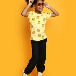 V-Mart Girls Garfield Printed Cotton T-shirt image 4