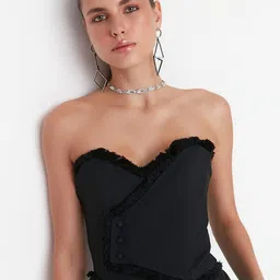 Trendyol Women Black Tube Top image 2
