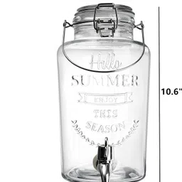 riddhi traders Glass Beverage And Juice Dispenser With Attached Silver Tap Bottom Loading Water Dispenser image 2