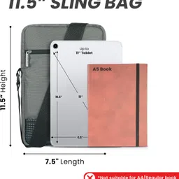 craloft Grey Men Sling Bag Side Bag For Men / Sling Bag / Crossbody Tablet Messenger Bag Office Travel (S1) image 2