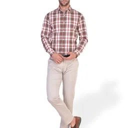 PARASSIO CLOTHINGS India Slim Tartan Checked Formal Shirt image 5