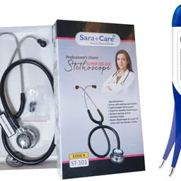 Sara+Care Combo Of Super Deluxe Stethoscope & Flexi Tip Digital Thermometer-picture-19