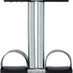 dinetic YELLOW AB ROLLER WITH DOUBLE SPRING TUMMY TRIMMER BLK Fitness Accessory Kit Kit image 2