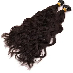 hairvana I-Tip BLACK 14 INCH Straight Extensions 50 Strands Hair Extension image 5