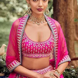 aadhiya impex Embroidered Semi Stitched Lehenga Choli image 3