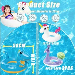 hornflow Swimming Ring Toddler Children(IND*4412) Inflatable Pool Float Inflatable Swimming Safety Tube image 5
