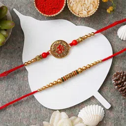 ecraftindia Religious D1579 Assorted Rakhi Set image 2