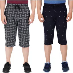 feel track Printed Men Three Fourths image 1