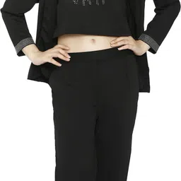 hautemoda Women 3Pc Co-Ord Set |Top, Pants And Blazer Solid Suit-picture-22