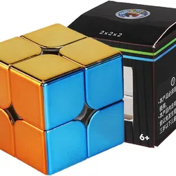 hawkister pLegend Magnetic 2x2x2 Speed Cube Metallic Plated Mirror Reflective Puzzle image 5