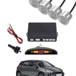 maties 4Parking Sensor Increased Safety For Passengers Silver-143 Universal Car Reverse Silver Parking Sensor With LED Display ,Buzzer-143 Parking Sensor-picture-45