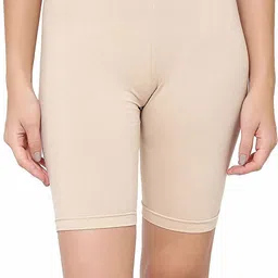 fasla Pack of 3 Solid Women White, Black, Beige Basic Shorts image 4