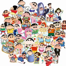samanta wala 1.5 inch Shinchain Sticker For phone, laptop, notebook, guiter, etc. | pack of 50 Self Adhesive Sticker-picture-11