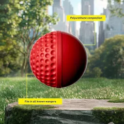 hk sports Swinga Hard Wind Swing Ball || Cricket Synthetic Ball image 2