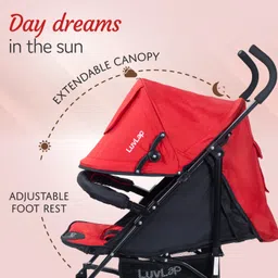 luvlap City Stroller/Buggy, Compact & Travel Friendly, for Baby/Kids, 6-36 Months, Stroller image 3