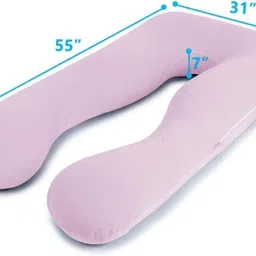 winx Ultra soft U shaped pillow Polyester Fibre Solid Pregnancy Pillow Pack of 1 image 3