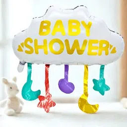 king collection Printed Baby Shower Foil Balloon Cute Cloud-Shaped Balloon with Colorful Hanging Charms Balloon-picture-25