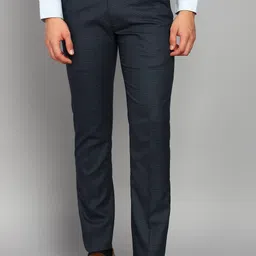 killer Men Slim Fit Dark Blue Cotton Blend Trousers-picture-17