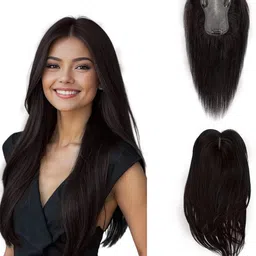 getvock 3 Clip Matt topper for Women Natural Color | 16 Inch Toppers (Brown) Hair Extension-picture-18